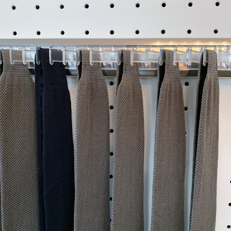 Porte-cravates fixe - 28 crochets - transparent - aluminium brilliant 3
